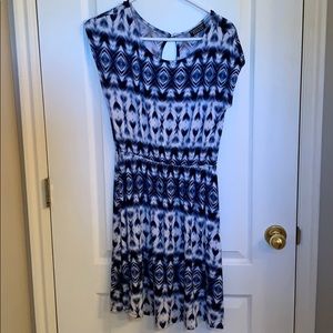 Blue and white sun dress